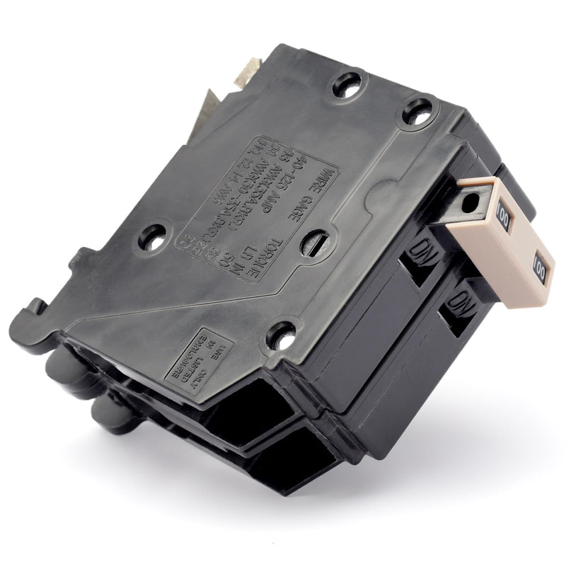 Upgrade 2100 2-Pole 100 Amp Circuit Breaker Replacement for Cutler Hammer Load Centers, Type 3/4 Inch Plug-On Molded Case Circuit Breaker, Thermal Magnetic Protection, 10 KAIC, 120/240V