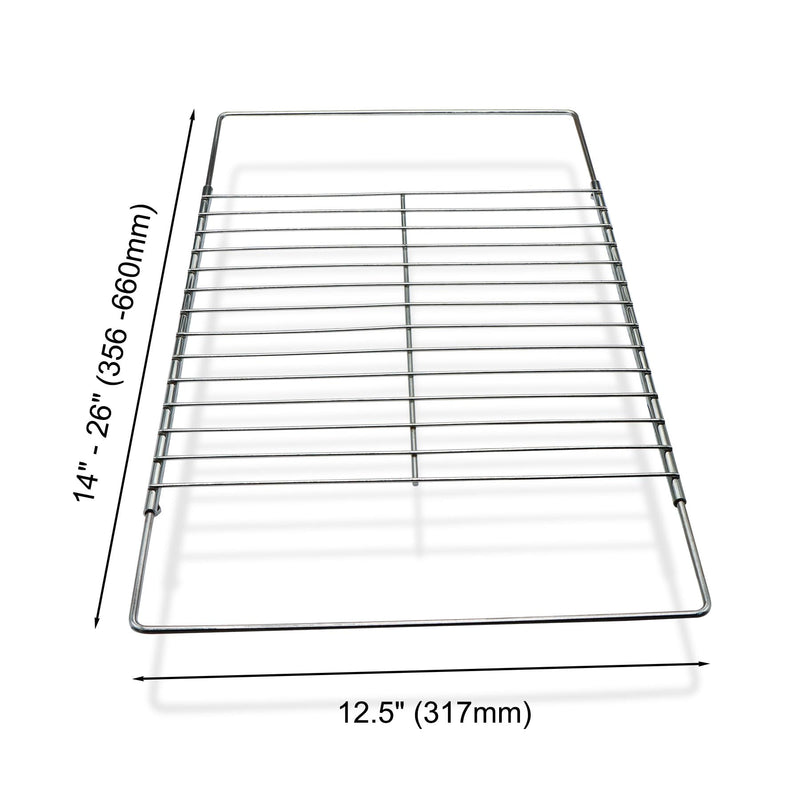 Adjustable Extendable Oven Rack, Heavy Duty Sturdy Oven Rack, Universal Telescopic Oven Cooker Shelf Rack For Whirlpool Frigidaire GE Kenmore Ovens. Adjusts from 14.5 Inches - 25.5 Inches Wide
