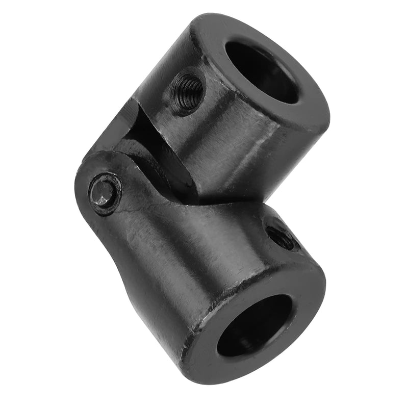 Universal Joint, Pack of 2 Black Metal Shaft Coupling Motor Connector DIY Steering Universal Joint with Screws Replacement for Connecting Model Cars Model Ships Robots, 12 * 24 * 51mm