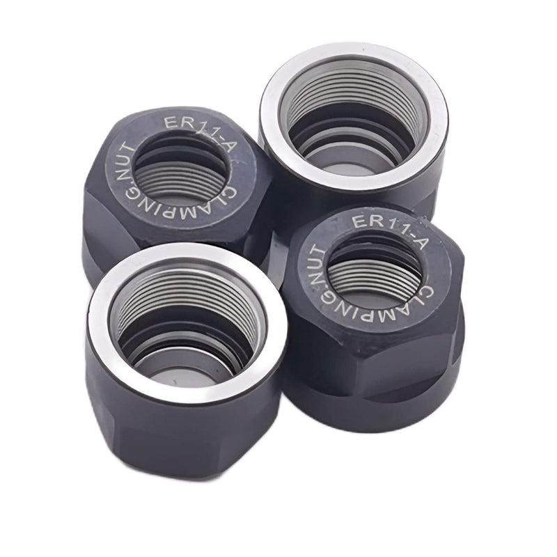 4pcs ER11-A Collet Clamping Nuts Holes for CNC Milling Chuck Holder Lathe