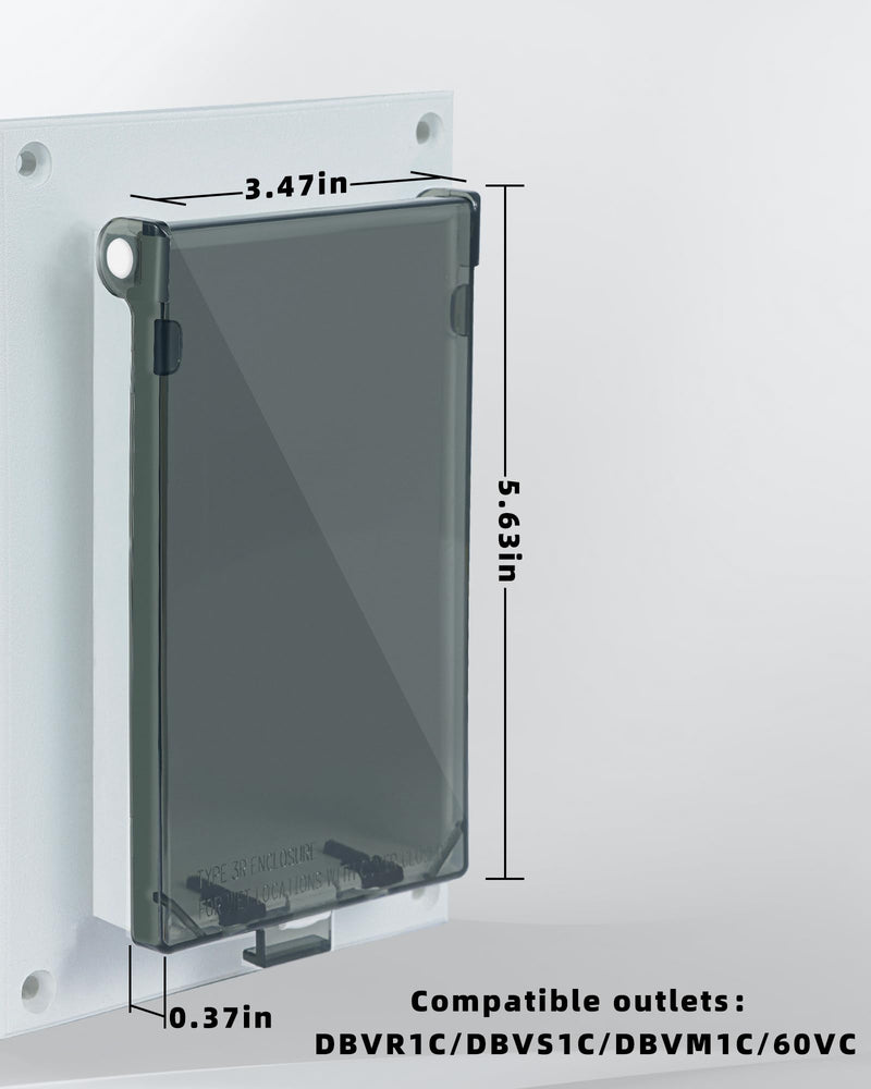 Electrical Box Replacement Cover, DBVC-1 Extra Duty Replacement for All-Weather Use, Type 3r Enclosure Cover for Wet Locations Can be adapted to DBVR1C/DBVS1C/60VC, Improve Electricity Safety (3) 3
