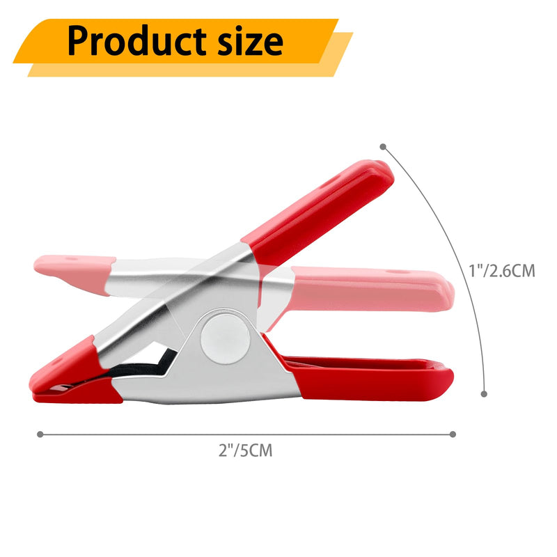 30 Pcs Small Spring Clamp,2 Inch Mini Clamps,Heavy Duty Spring Clamps Maximum Opening Of 0.78 Inch,Pvc Plastic Coated Handle,Perfect For DIY, Woodworking, Home Decoration, Or Industrial Production,Red - NewNest Australia