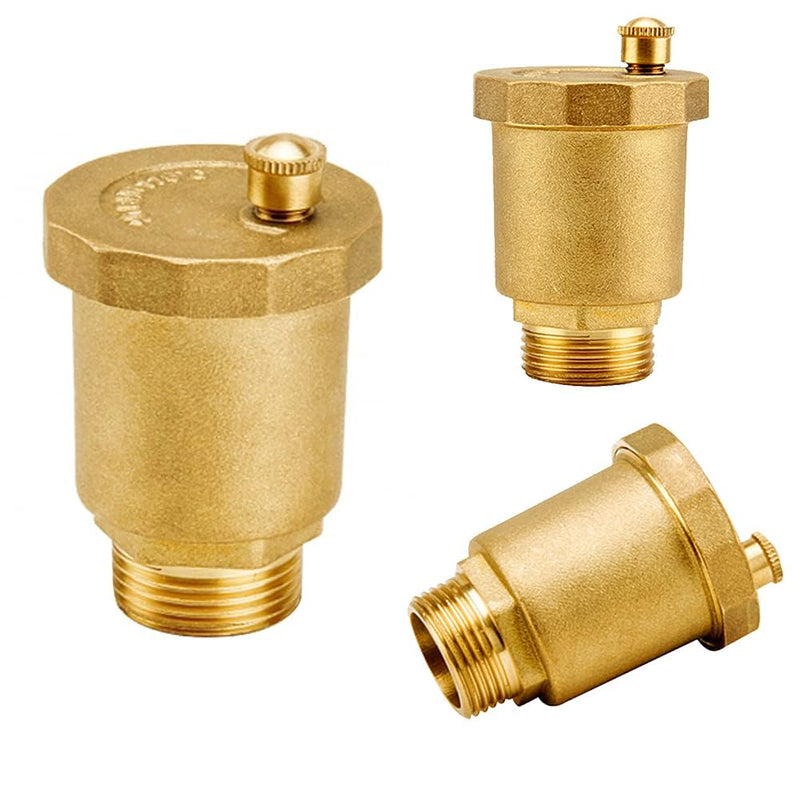 Joywayus Brass Automatic Float Valve Kit 1/4"NPT Air Bleeder Release Vent Valve Pipe Fitting Connector Adapter