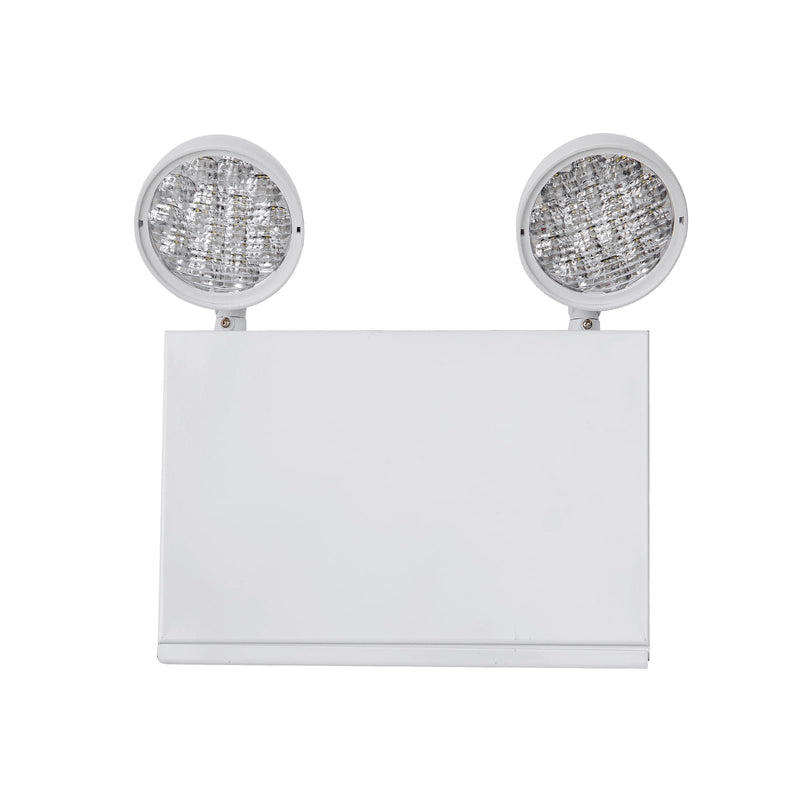 TANLUX New York City Approved Emergency Light, Emergency Lights with Battery Backup, White Steel Housing, AC 120/277V, Two Heads NYC Emergency Light With 2 Heads