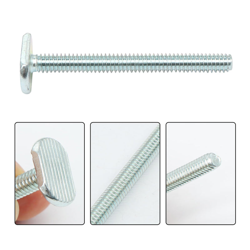 Xadnitu 20 Pieces 1/4"-20 T Track Bolt 2-1/2" Length, T Slot Drop-in Sliding Bolts, Iron Bolt Screw with T Shaped Head for Hardware, Fixture Accessories and Woodworking Jigs 2.5"
