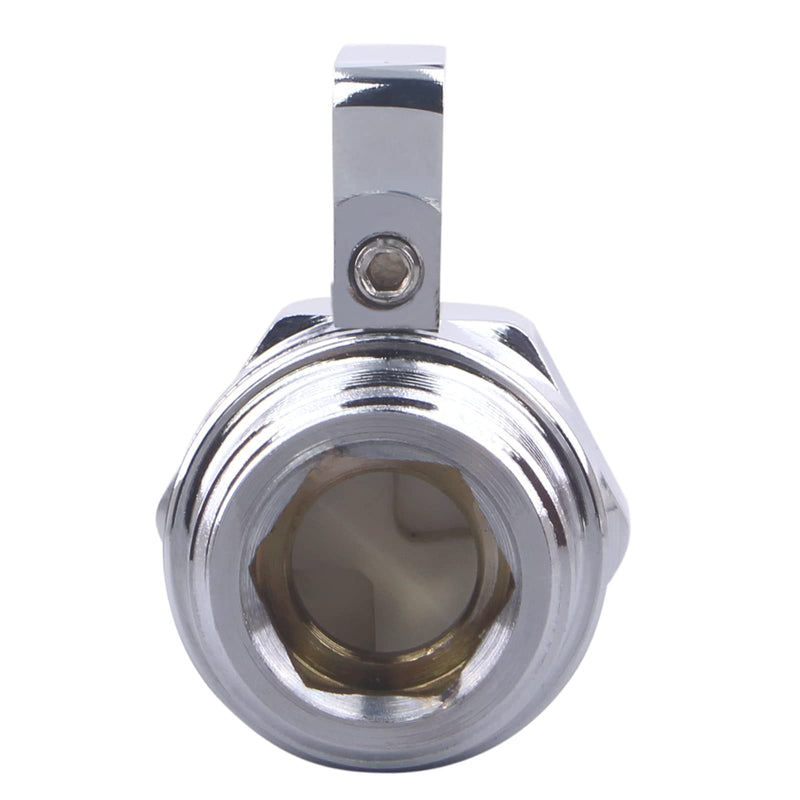 Shower Shut Off Valve G1/2" Standard Connection Brass Water Flow Control Valve with Filter Gasket for Shower Head Water Volume Adjust G1/2"thread Pack of 1 Chrome
