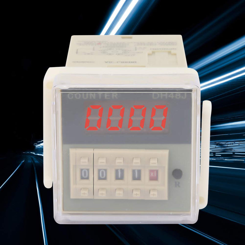 Digital Counter, Digital Display Counter Time Relay Controller 0-999900 Electronic 8 Pins Counter Relay Reset Sensor Sensing Count for Remote Control Automatic Control System(12V AC/DC)