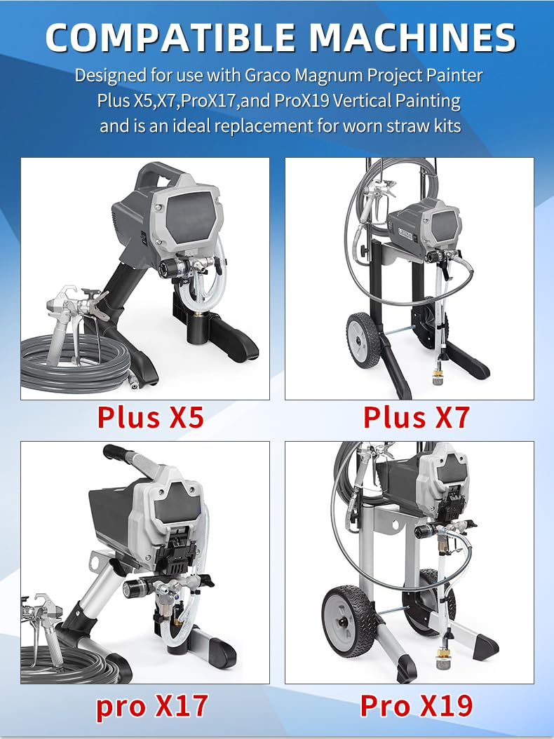 Suction Tube Kit for Graco Magnum Project Painter Plus X5 X7 ProX17 and ProX19 Stand Airless Paint Sprayer ﻿