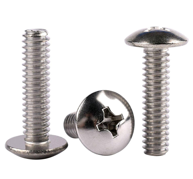 #8-32 x 1/2" Truss Head Phillips Machine Screws, 304 Stainless Steel 18-8, UNC Full Machine Thread, Bright Finish, Quantity 50Pcs #8-32 x 1/2" (50PCS)
