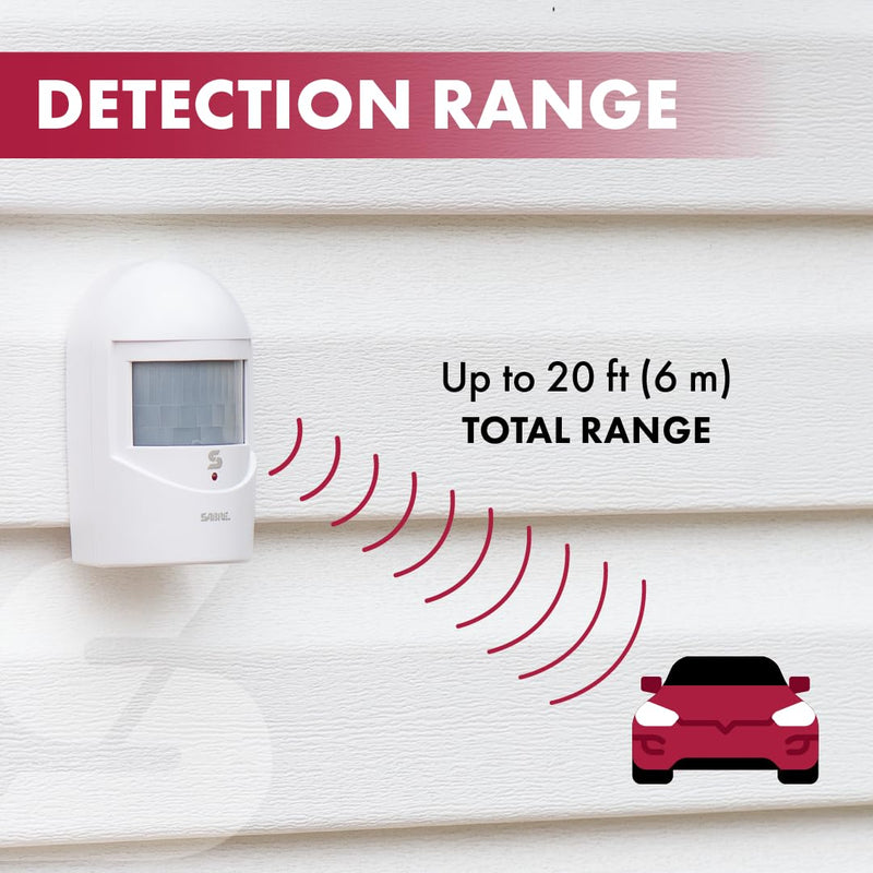 Sabre Driveway Alert, Wireless Motion Detector Sensor System with Driveway Alert, Weatherproof for Outdoor Security