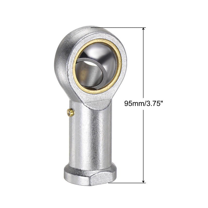 uxcell PHSB12 Female Rod End Bearing 3/4 Inch Bore and 3/4-16 Right Hand Thread, Self-Lubricating Joint Rod Ends, Includes Jam Nut