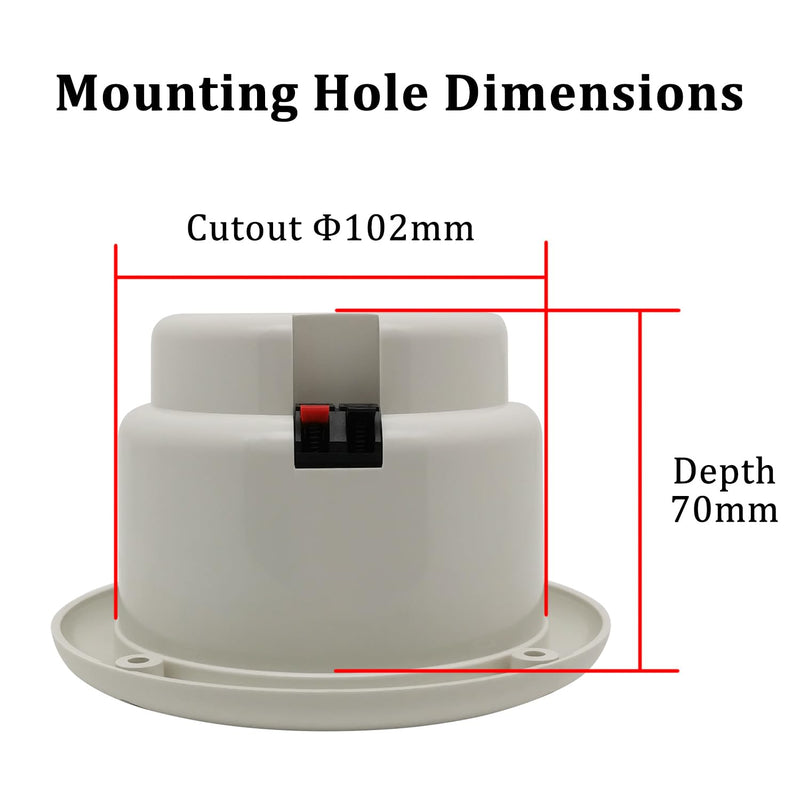 HiQltyla 5.25 Inch Waterproof Marine Boat RV Hot Tub Outdoor Speaker, WEAH-400 25 Watt Dual Cone 2 Way Full Range White Color (Sold as a Pair)