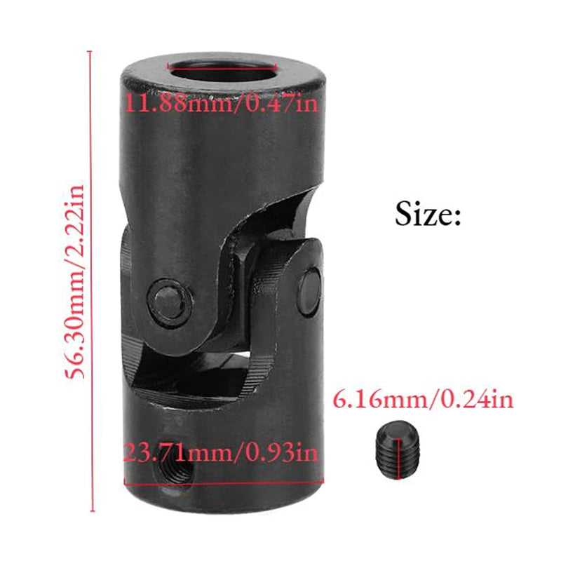 Universal Joint Coupling Metal Shaft Coupling Motor Connector (0.5in×0.9in×2in)