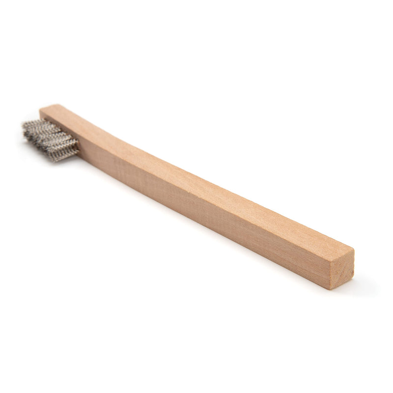 Steelman Stainless Steel 1200-Bristle Count Wire Brush for Mechanics and Painters, Removes Rust and Paint from Metals, Wood Handle, 10 Pack 1200 Bristle Count Wire Brush-10 pack