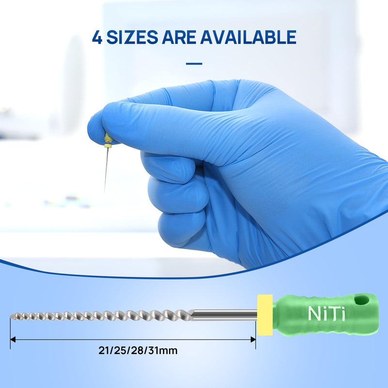 JMU Dental K Files #45-80/25 mm for Endodontic Root Canal, NITI Hand Use K-Files, 6 Pcs/Pack, 10 Packs Total #45-80(25mm)