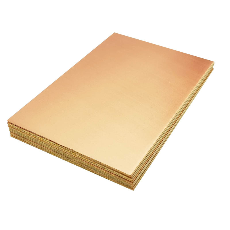 YUNGUI 10PCS Bakelite Copper PCB,100x150x1.5mm Single Sided Copper Clad PCB Laminate Circuit Board for Etching Kit 10pcs 10x15cm