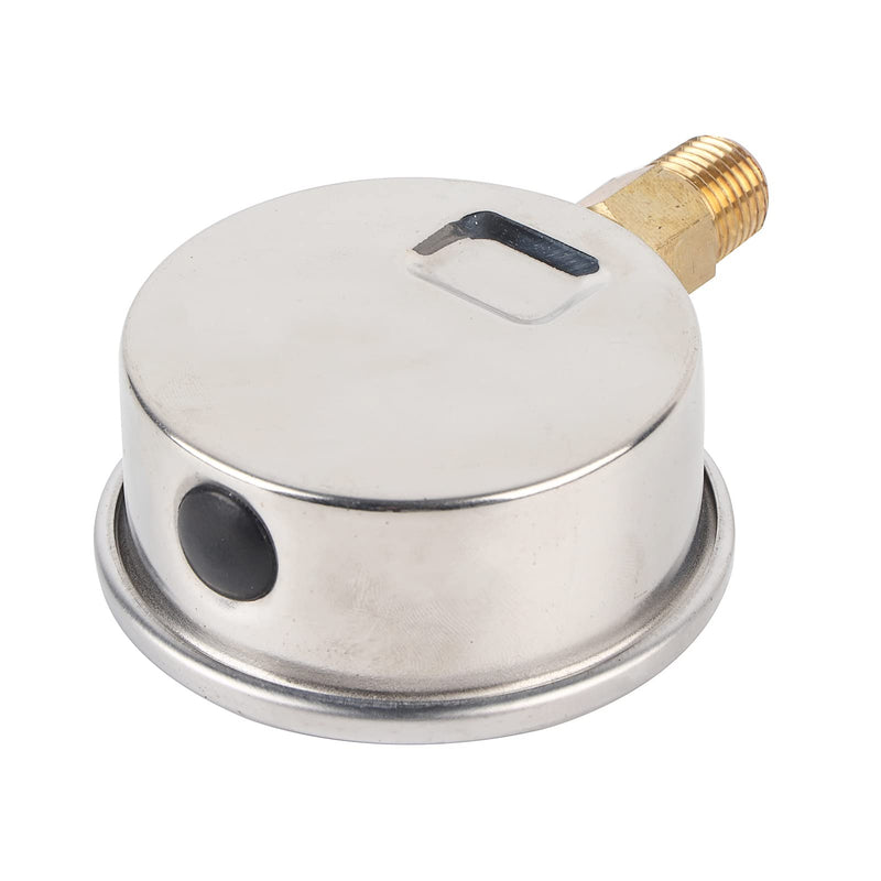 0-3500 PSI Liquid Filled Hydraulic Pressure Gauge Water Air Oil Gas Gauge | Stainless Steel Pressure Test for Water Pipe HVAC Silver