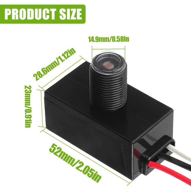Dusk to Dawn Sensor for Outdoor Lighting 120-277V Photoelectric Switch Photocell Light Sensor Hardwired Post Eye Light Suitable