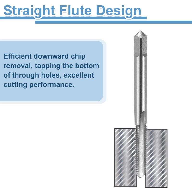 uxcell 15pcs Straight Flute Thread Tap, 10-32 UNF Screw Threading Tapping Tool Thread Milling Machine Taps, High-Speed Steel 6542 (HSS 6542)