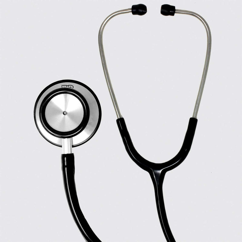 Ever Ready First Aid Pro Classic Dual Head Stethoscope for Paramedics and Nurses, 4 Ear Tips, Replacement Diaphragm - Black