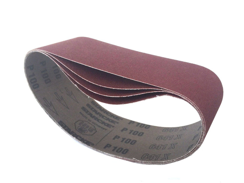 Starcke Premium Sanding Belts 2-1/2 X 16 Aluminum Oxide Cloth Sander Belts, 12 Pack - For Wood, Metal, Paint, Composites (60 Grit)