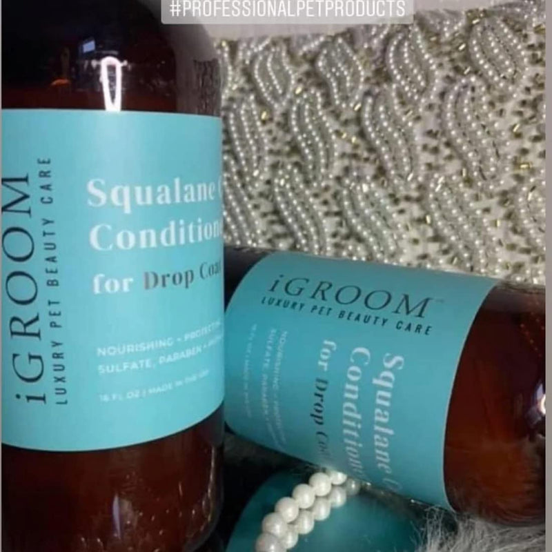 iGroom Squalane Care Dog Shampoo for Dropcoats, Luxury Pet Beauty Care, Reduce Breakage and Split Ends, Promotes Strong and Healthy Hair, Made in USA, 16 oz - PawsPlanet Australia