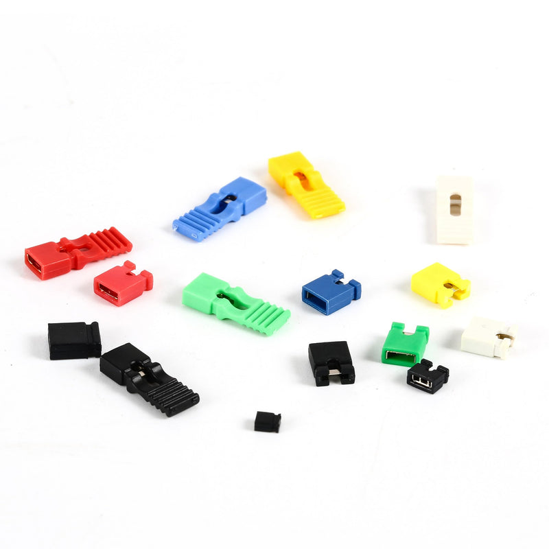 300pcs 2.54mm/2.0mm/1.27mm Mixed Jumper Caps Kit for Arduino Raspberry Pi PCB PC Standard Circuit Board Jumper Cap Shunts Short Circuit Connection Pin Blocks