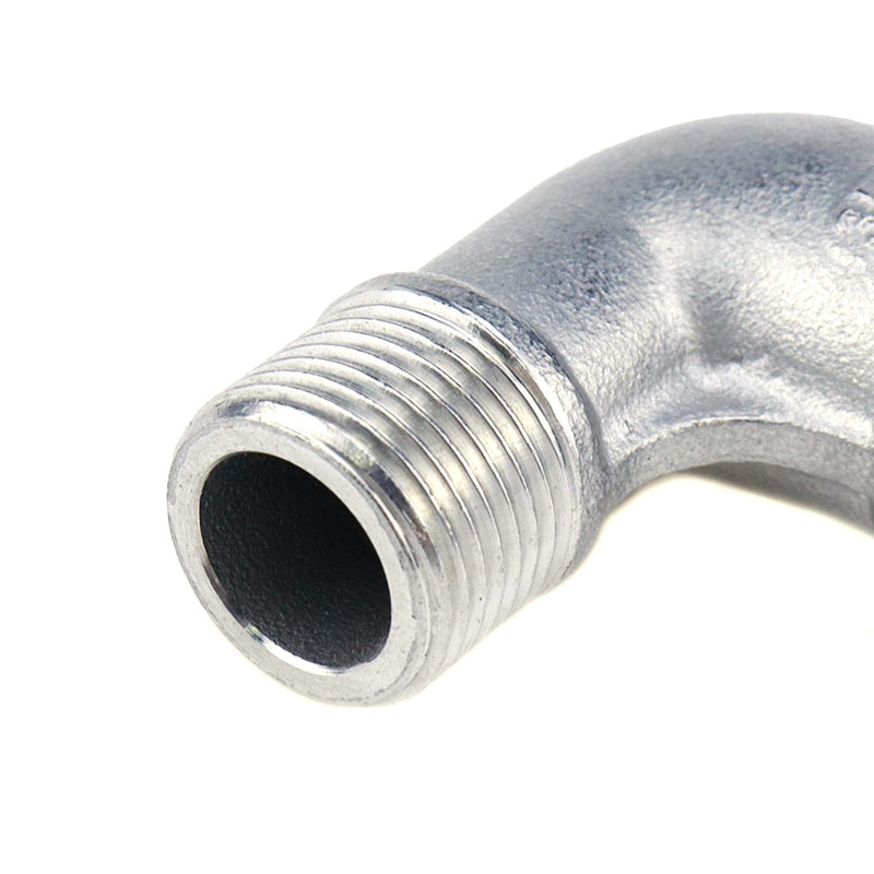 2Pcs 304 Stainless Steel 90 Degree Elbow 3/8" NPT Threaded Pipe Fitting Female x Male 3/8" MNPT × 3/8" FNPT