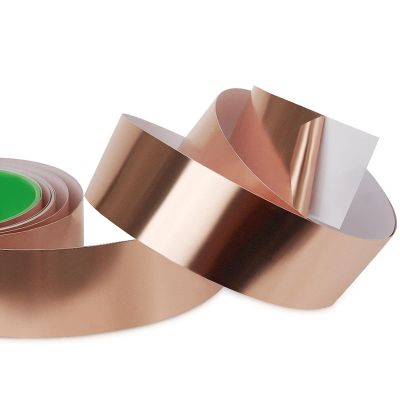 Copper Foil Tape (3inch X 33 FT) with Dual Conductive Adhesive Copper Tape for Guitar, Electrical Repairs, Arts & Crafts, Stained Glass, Paper Circuits, Soldering, Grounding, Home Decor 3inch X 33 FT