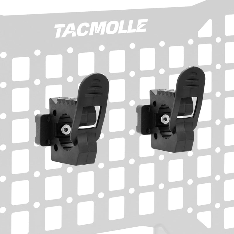 Quick Release Rubber Clamp for MOLLE Panel, MOLLE Adapter Accessories Mount for Shovel, Axe, Tools, 4-Pack