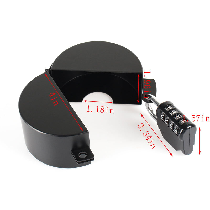 Gate Valve Locking Device (with Password Lock) Gate Valve Lock, Outdoor Faucet Lock, Removable and Easy to Use, Can Prevent Water Theft Black