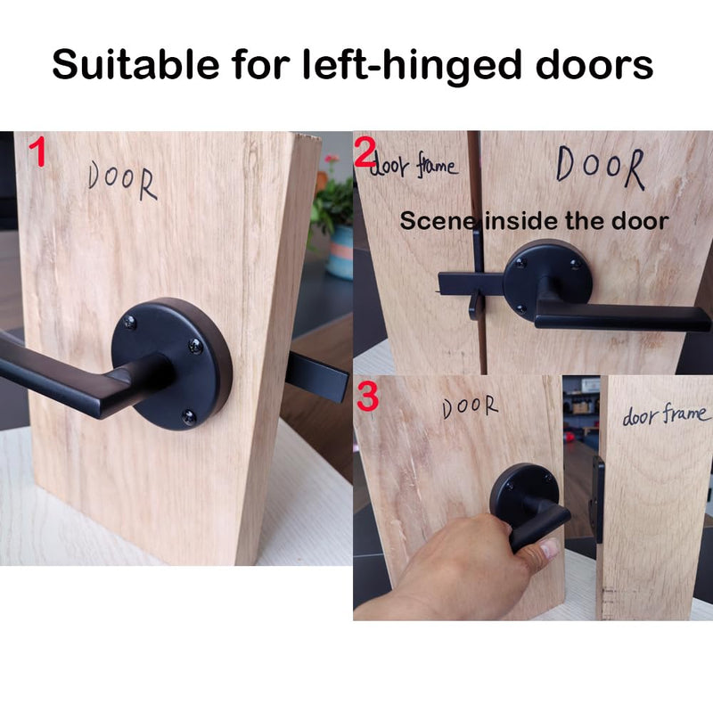 Gate Latch for Wooden Fence Double Side Gate Latch Heavy Duty Swinging Door Latch Gate Hardware for Outdoor Fence, Wooden Gates, Pool Gate, Backyard, Gardens (L) L
