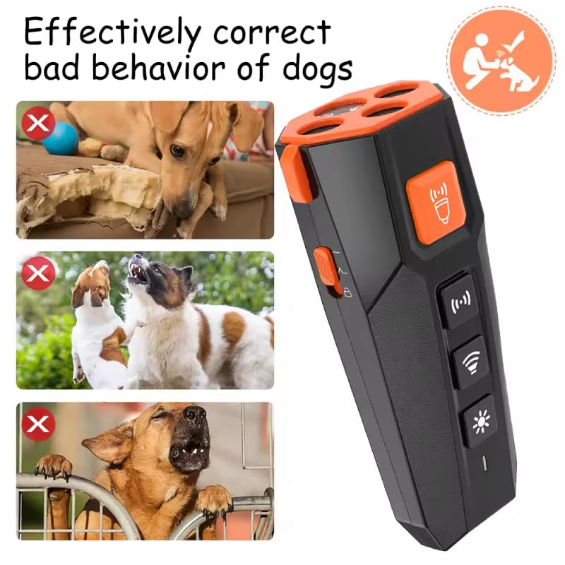 Marjina Dog Bark Deterrent Device – Most Powerful Anti Barking Device for Dogs, Indoor Bark Stopper, Dog Whistle to Stop Barking, Humane Dog Training Tool (Rechargeable)