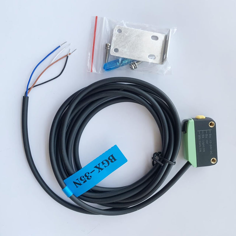 BGX-35N NPN Photoelectric Sensor,Diffuse Reflective Spot Size 2MM Sensor,LED Display Light Detection Distance 400MM BGX-35N (NPN)