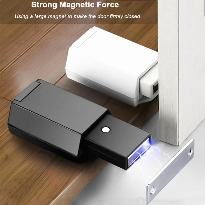 Push to Open Door Latch Cabinet Hardware ZKRIOC 2 Pack Magnetic Push Latch & Lock Heavy Duty Touch Latch and Catch for Hidden Door Drawer Push Release Tip on Strong Pop Out, Black