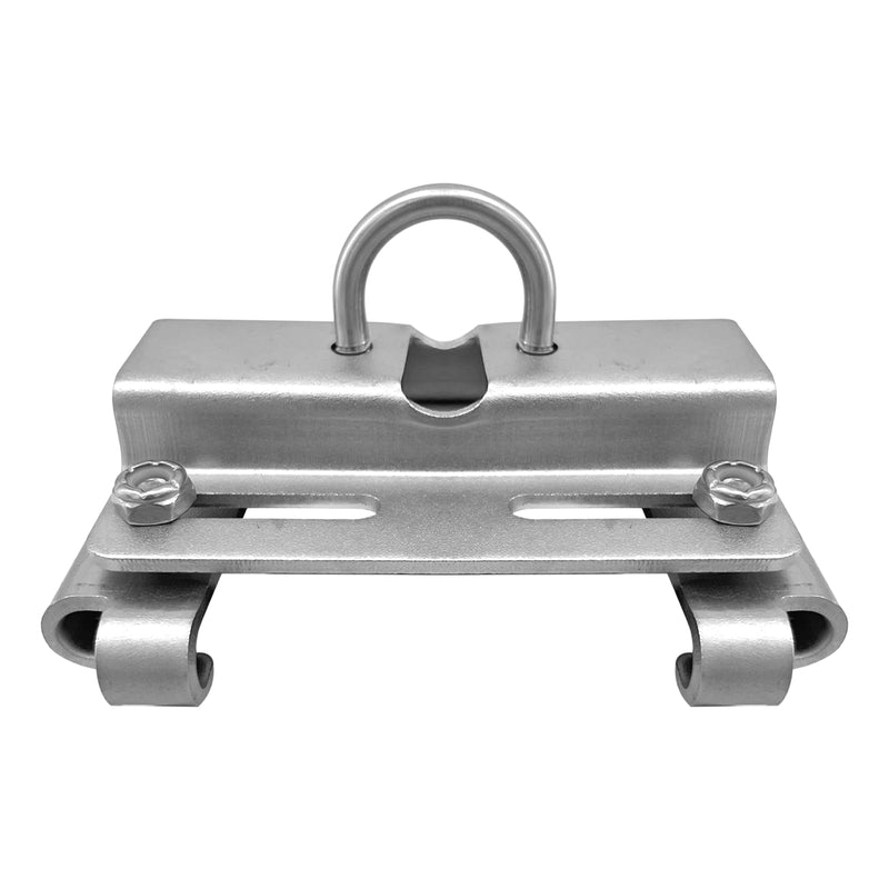 ISURE MARINE Stainless Steel Vertical Stanchion Rail Mount Anchor Bracket/Holder Rail Mount Fluke Anchor Bracket Rugged Durable High Hardness (Fits 7/8" to 1" Rails) for Boats Yachts Ships