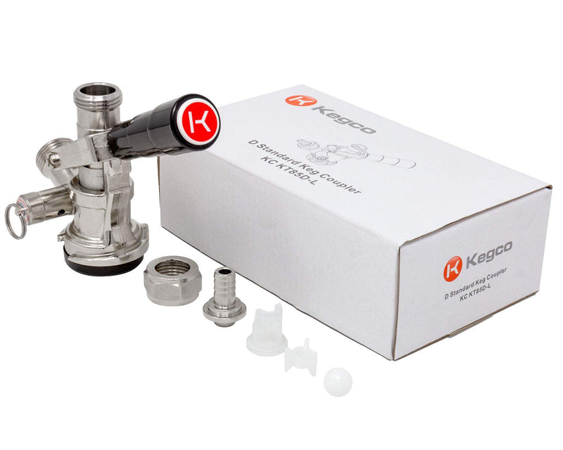 Kegco KC KT85D-L Keg Coupler D System, Black