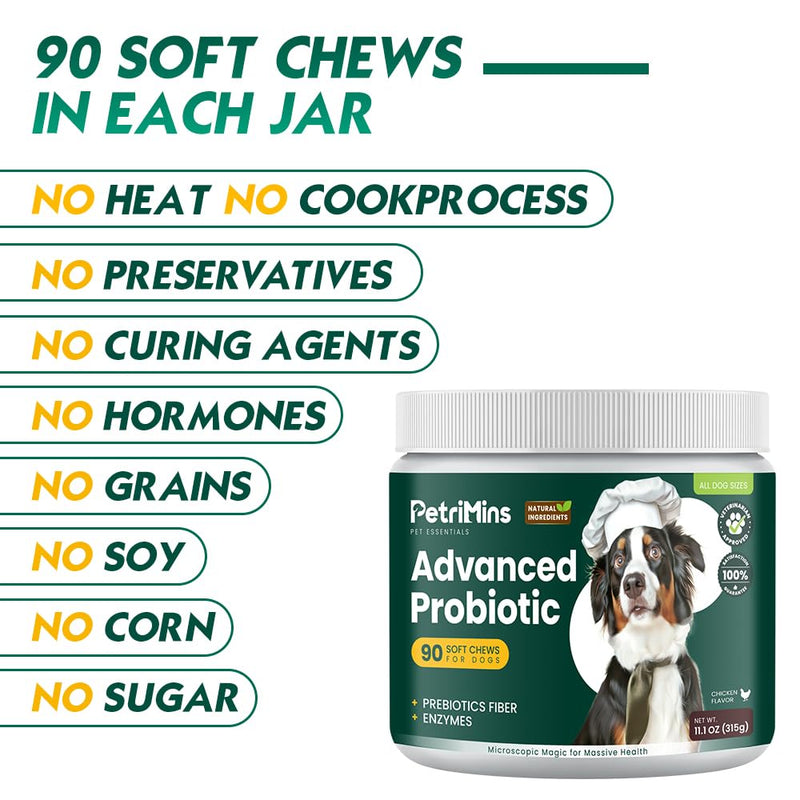Advanced Probiotic for Dogs+PetriMins 23-in-1 Multivitamin for Dogs