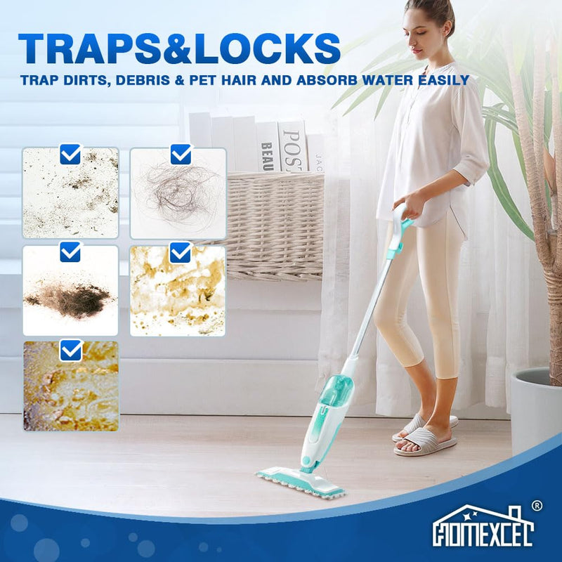 HOMEXCEL Steam Mop Replacement Pads for Shark Steam Mops S1000/S1000A/S1000C/S1000WM/and S1001C-Reusable Microfiber Steamer Scrub Mop Pads for All Hard Floors-4 Pack 4