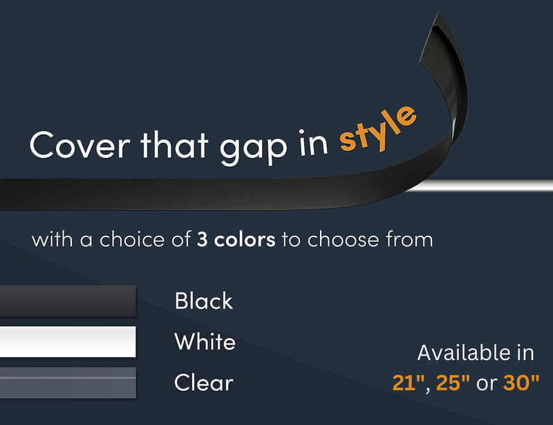 Linda’s Essentials Silicone Stove Gap Covers (2 Pack), Heat Resistant Oven Gap Filler Seals Gaps Between Stovetop and Counter, Easy to Clean Stove Gap Guard (25 Inches, Black) 25 Inches