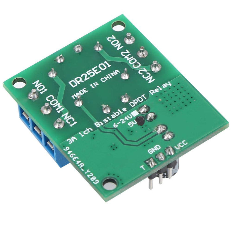 DR25E01 Relay Module DPDT Relay Module Double Throw Relay Double Pole Throw Self Locking Bistable Relay Board(DC5V)
