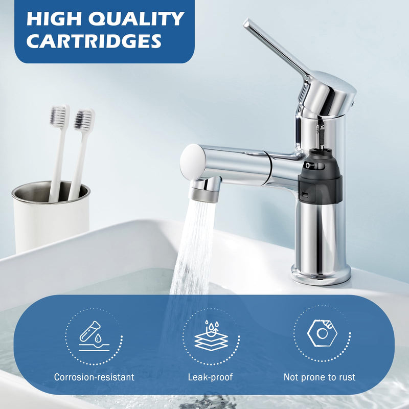 1255 Replacement Cartridge Compatible for Moen 1255 Single Handle Faucets Kitchen & Bathroom Faucets Cartridge Anti Leak Stainless Steel Valve Stem 1 Pack