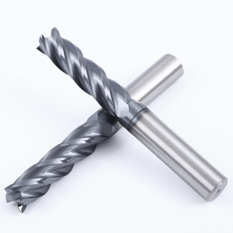 ISB 1/2’’ Carbide Square End Mill, 4 Flute Micro Grain Carbide Mill Bits for Alloy Steels/Hardened Steels, Perfect Ideal for DIYers and Professionals, 1 Piece 1/2 in