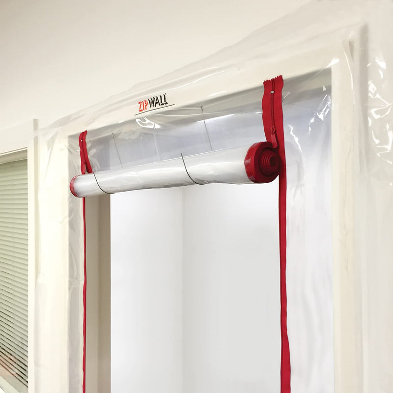 ZIPWALL ZipDoor ZDS Standard Dust Barrier Zipper Door Kit, 1 Pack, Red Standard Zipper Door Kit