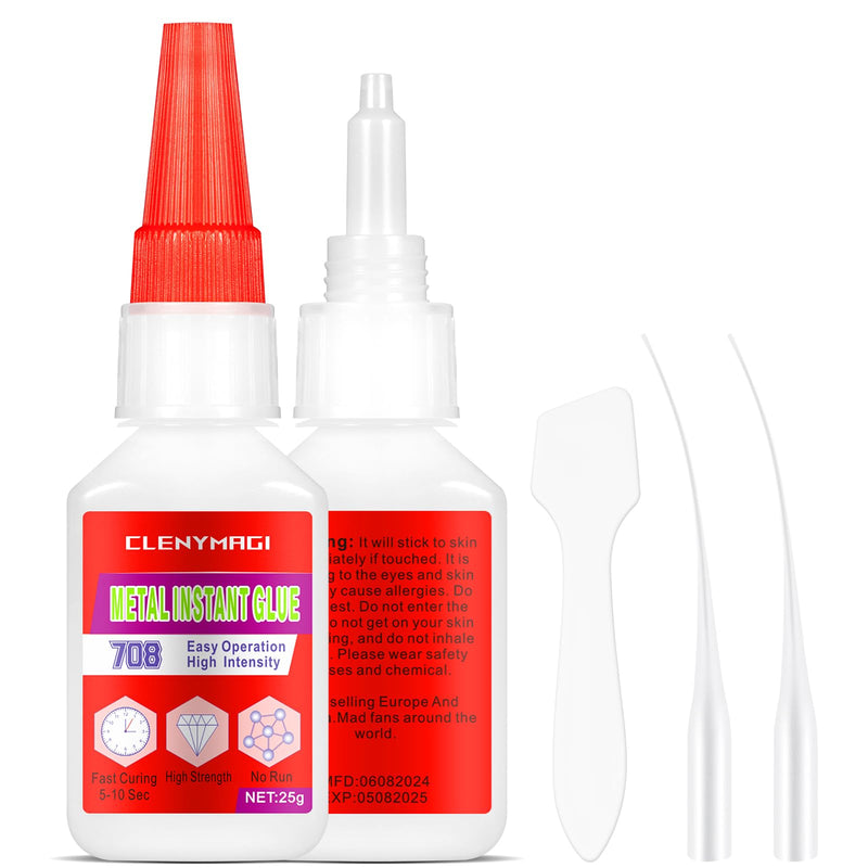 Super Glue for Metal, 2 Pack Metal Glue Designed for Bonding Metal to Plastic or Wood, Waterproof, Heat-Resistant, Strongest Metal Glue Ideal for DIY Crafts and Instant Bonding