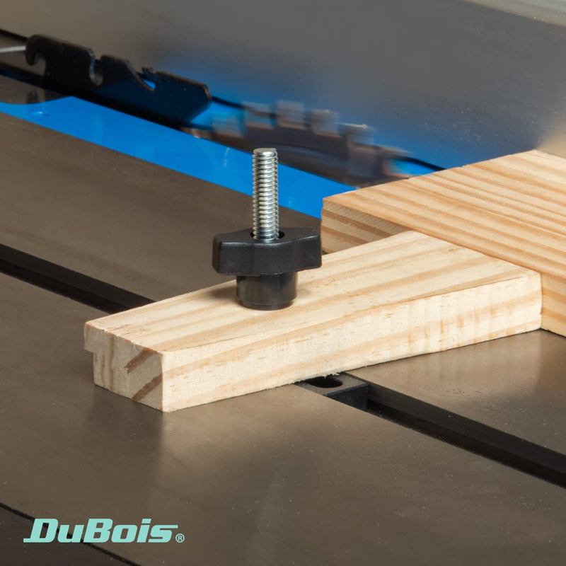 DuBois 5/16"-18 Wing Knobs 10 Pack, Clamping Knobs with Steel Insert for T Track Bolts, Thumb Screw Threaded Knobs for T Track Accessories, Feather Boards, Woodworking Jigs and Fixtures (51004) 7/8" Depth 5/16-18 Thru Hole Black
