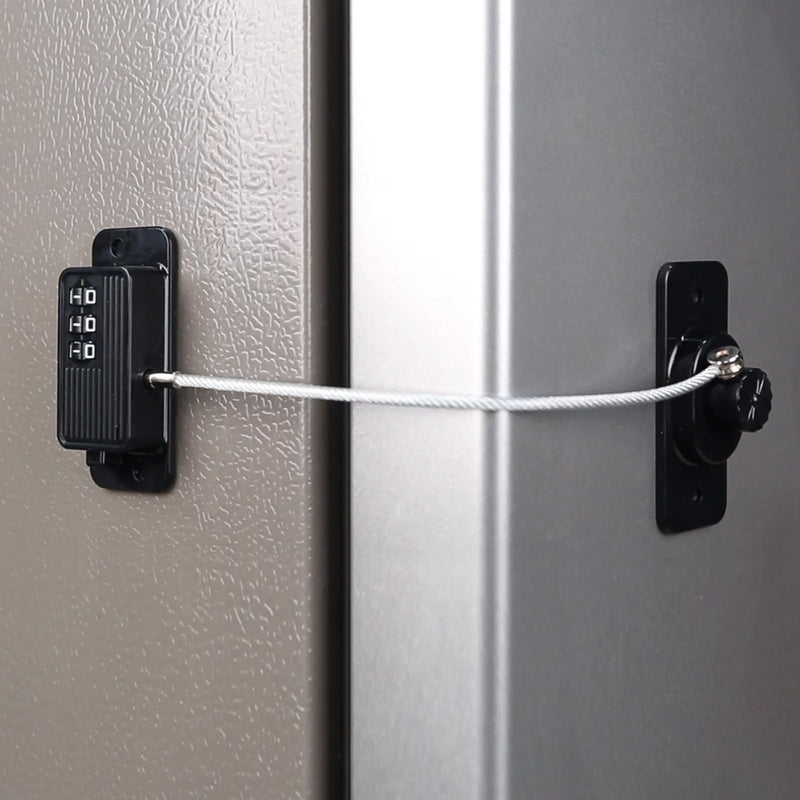 Heavy Duty Combination Refrigerator Lock (2 Pack) - Cabinet Locks Baby Proofing, No Drilling Adhesive Fridge Locks, for Fridge, Cabinets, Drawers, Window and Child Safety Cabinet Lock Black 2pcs - NewNest Australia