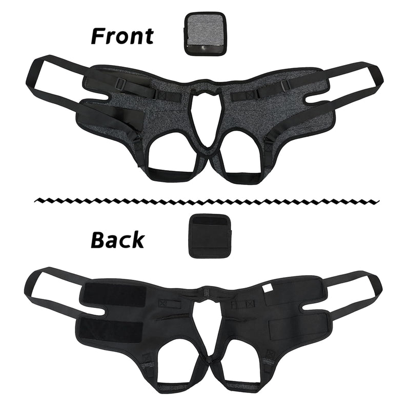 LIU&LIU Dog Support Harness for Hind Limb and Hip,Pet Recovery Walking Training,Elderly Injured Disbled,Dark Grey,S S Dark Grey