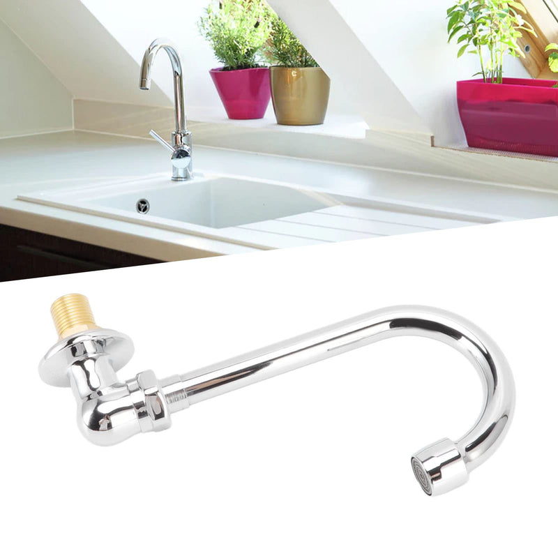 Foot Pedal Faucet, Stainless Steel G12 Thread Wall Mounted Knee Valve Basin Tap Valve Bathroom Basin Faucet Set for Hospital Medical Laboratory
