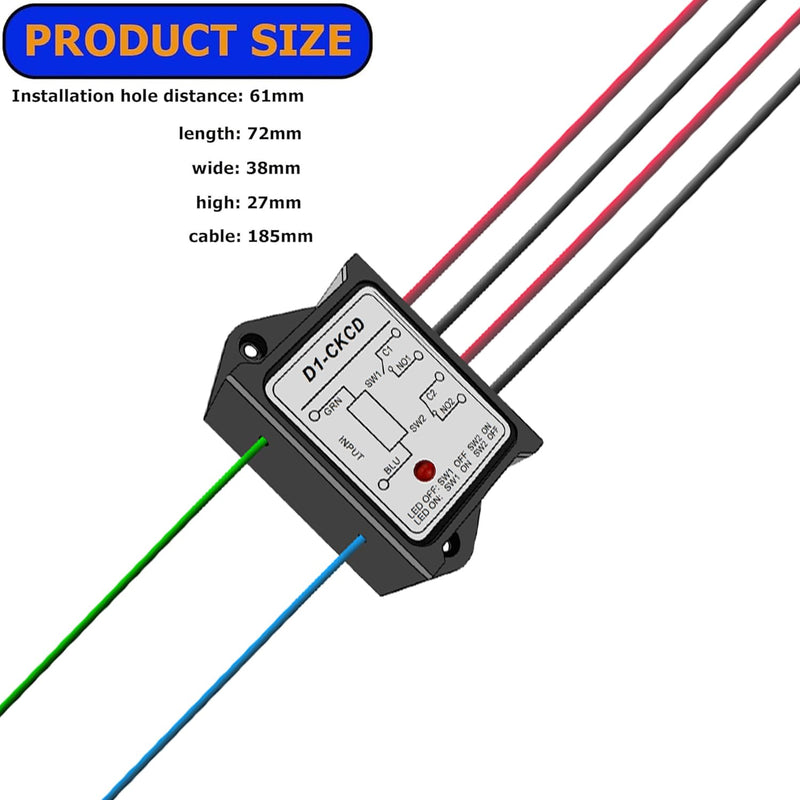 1NO 1NC 8A Power Relay Module,Suitable for Arduino's 12V Relay Module,Used for Single-Channel Power Switch Control Boards in DIY Electronic Products and Home Automation Projects - D1